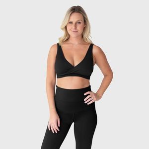 Kindred Bravely Women's Sublime Nursing Adjustable Crossover Bra - Black M